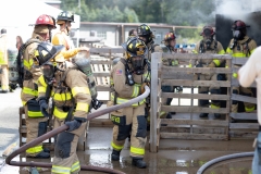 September 4, 2019: Senators get a taste of first responder training with the Pittsburgh firefighters.
