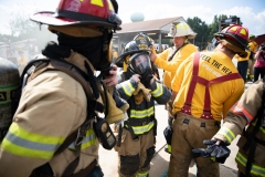 September 4, 2019: Senators get a taste of first responder training with the Pittsburgh firefighters.