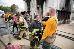 September 4, 2019: Senators get a taste of first responder training with the Pittsburgh firefighters.