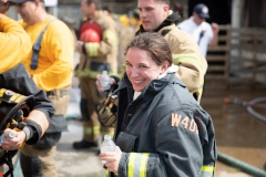 September 4, 2019: Senators get a taste of first responder training with the Pittsburgh firefighters.