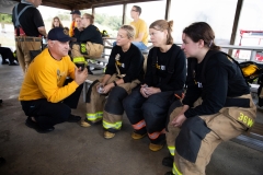 September 4, 2019: Senators get a taste of first responder training with the Pittsburgh firefighters.