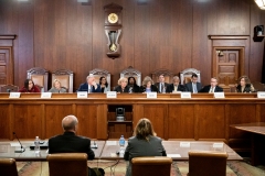 Senator Lindsey M. Williams attends a Senate Democratic Policy Committee hearing on Corporate Tax Policy.
