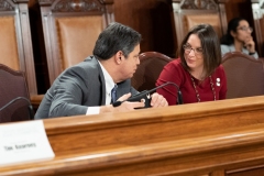 Senator Lindsey M. Williams attends a Senate Democratic Policy Committee hearing on Corporate Tax Policy.