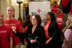 March 27, 2019: Senator Lindsey Williams celebrates Red Cross Month and Red Cross Giving Day .