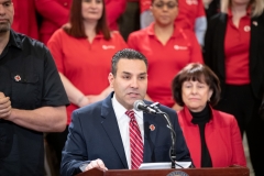 March 27, 2019: Senator Lindsey Williams celebrates Red Cross Month and Red Cross Giving Day .
