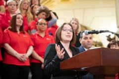 March 27, 2019: Senator Lindsey Williams celebrates Red Cross Month and Red Cross Giving Day .