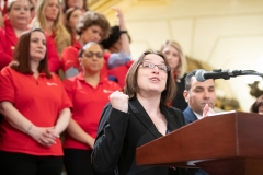 March 27, 2019: Senator Lindsey Williams celebrates Red Cross Month and Red Cross Giving Day .