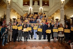 March 20, 2019: Senator Lindsey Williams joins Senator Maria Collett, RN, Rep. Gene DiGirolamo and fellow legislators for a press conference announcing legislation to set safe nurse-to-patient limits in Pennsylvania hospitals.