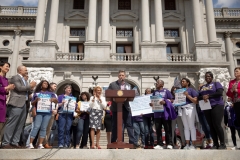 April 9, 2019: Senator Lindsey Williams joins SEIU at state Capitol rally for better workers' rights.
