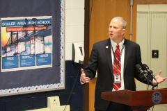 April 19, 2022: Senator Lindsey Williams joins Shaler Area High School Students and  Pennsylvania Department of Education (PDE) Secretary Noe Ortega to celebrate Student Advocacy.