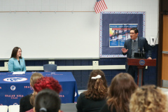 April 19, 2022: Senator Lindsey Williams joins Shaler Area High School Students and  Pennsylvania Department of Education (PDE) Secretary Noe Ortega to celebrate Student Advocacy.