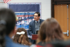 April 19, 2022: Senator Lindsey Williams joins Shaler Area High School Students and  Pennsylvania Department of Education (PDE) Secretary Noe Ortega to celebrate Student Advocacy.