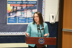 April 19, 2022: Senator Lindsey Williams joins Shaler Area High School Students and  Pennsylvania Department of Education (PDE) Secretary Noe Ortega to celebrate Student Advocacy.