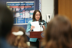 April 19, 2022: Senator Lindsey Williams joins Shaler Area High School Students and  Pennsylvania Department of Education (PDE) Secretary Noe Ortega to celebrate Student Advocacy.
