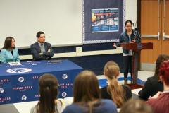 April 19, 2022: Senator Lindsey Williams joins Shaler Area High School Students and  Pennsylvania Department of Education (PDE) Secretary Noe Ortega to celebrate Student Advocacy.