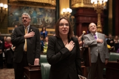 January 1, 2019: Senator Lindsey Williams is sworn  into her 1st term in the Pennsylvania State Senate.