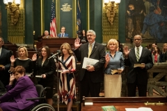 January 1, 2019: Senator Lindsey Williams is sworn  into her 1st term in the Pennsylvania State Senate.