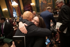 January 1, 2019: Senator Lindsey Williams is sworn  into her 1st term in the Pennsylvania State Senate.
