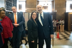January 1, 2019: Senator Lindsey Williams is sworn  into her 1st term in the Pennsylvania State Senate.