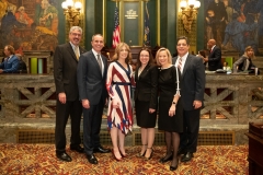 January 1, 2019: Senator Lindsey Williams is sworn  into her 1st term in the Pennsylvania State Senate.