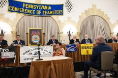 April 29, 2024: Sens. Lindsey  Williams and Tartaglione addressed the more than 200 delegates attending the annual convention of the Pennsylvania Conference of Teamsters at the Hotel Hershey in Derry Township, Dauphin County.  The conference, celebrating its 40th anniversary this year, represents 95,000 members in Pennsylvania.