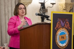 April 29, 2024: Sens. Lindsey  Williams and Tartaglione addressed the more than 200 delegates attending the annual convention of the Pennsylvania Conference of Teamsters at the Hotel Hershey in Derry Township, Dauphin County.  The conference, celebrating its 40th anniversary this year, represents 95,000 members in Pennsylvania.