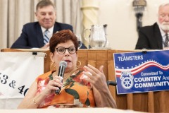 April 29, 2024: Sens. Lindsey  Williams and Tartaglione addressed the more than 200 delegates attending the annual convention of the Pennsylvania Conference of Teamsters at the Hotel Hershey in Derry Township, Dauphin County.  The conference, celebrating its 40th anniversary this year, represents 95,000 members in Pennsylvania.