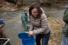 March 6, 2020: Senator Lindsey Williams joins the PA Fish and Boat Commission to stock Deer Creek with rainbow and golden trout.