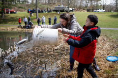 Trout Stocking at Deer Lakes Park with Cub Scout Pack 186