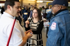 January 18, 2019: Sens.  Lindsey Williams and Jay Costa join TSA workers to rally against government shutdown.