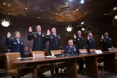 March 26, 2019: The Senate Veterans Affairs and Emergency Preparedness Committee met today to unanimously recommended Maj. Gen. Anthony Carrelli for re-appointment as Pennsylvania Adjutant General.  The committee also unanimously recommended three colonels for promotion to brigadier general and three brigadier generals to major general.  All require a Senate vote for confirmation.