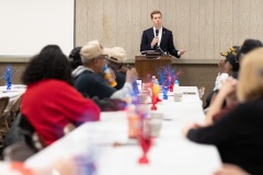 November 8, 2019: Senator Lindsey Williams attends luncheon to honor veterans.