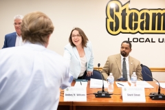 July 23, 2019: Senator Lindsey Williams participates in a Senate Democratic Policy Committee Hearing on Improving Veterans' Services.