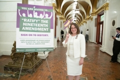 June 24, 2019: Senator Lindsey Williams joins colleagues in marking the 100th Anniversary of Women’s Suffrage.