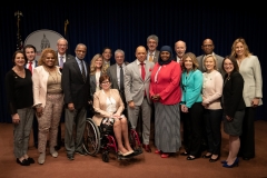 March 26, 2019: Senator Lindsey Williams joins fellow democrats today to introduce a package of legislation to curb workplace harassment.