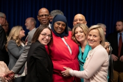 March 26, 2019: Senator Lindsey Williams joins fellow democrats today to introduce a package of legislation to curb workplace harassment.