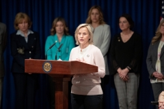 March 26, 2019: Senator Lindsey Williams joins fellow democrats today to introduce a package of legislation to curb workplace harassment.