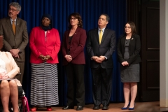 March 26, 2019: Senator Lindsey Williams joins fellow democrats today to introduce a package of legislation to curb workplace harassment.
