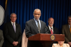 March 26, 2019: Senator Lindsey Williams joins fellow democrats today to introduce a package of legislation to curb workplace harassment.
