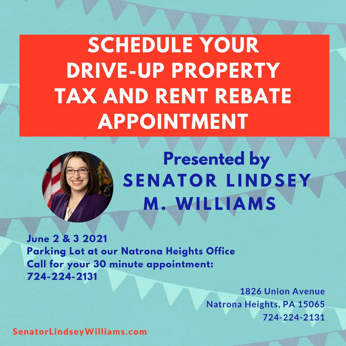 “Drive-up” Property Tax or Rent Rebate Event!