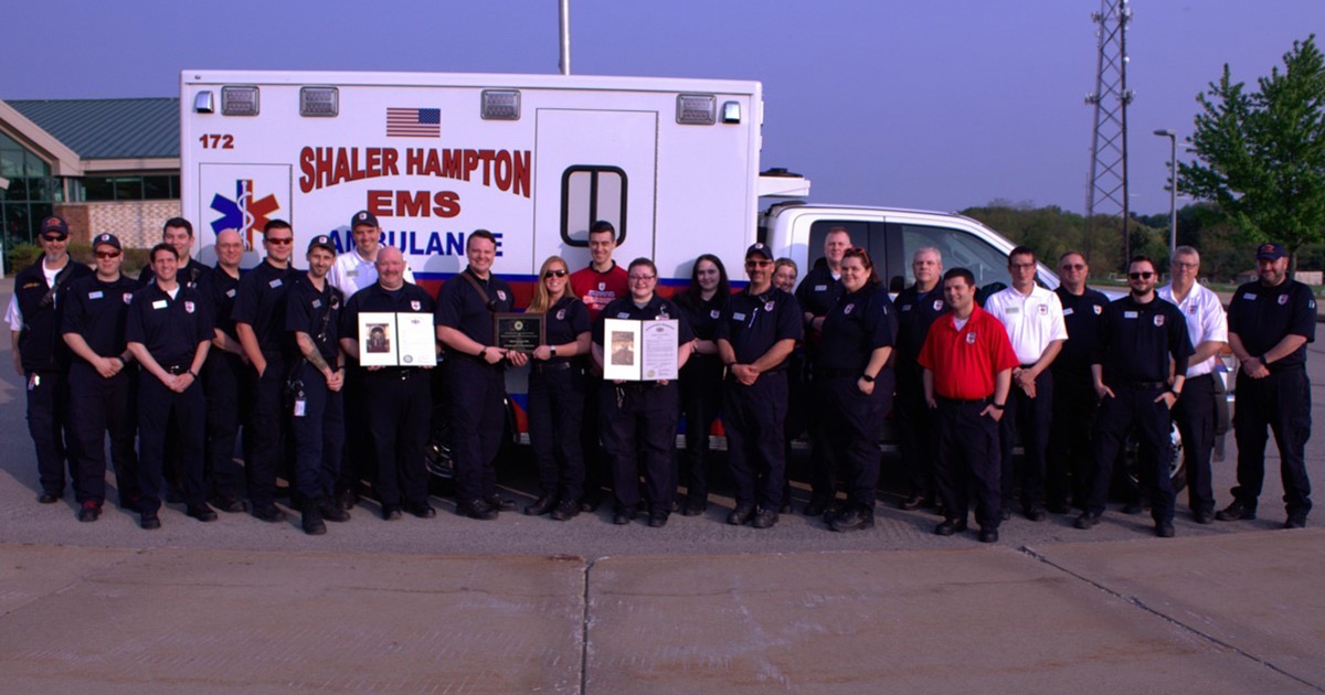 Shaler Hampton EMS is
 recognized for EMS of the Year