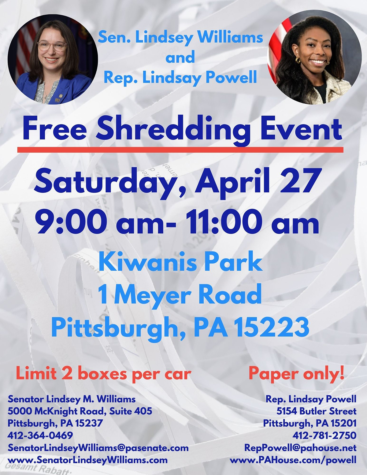 Shredding Event - April 27, 2024
