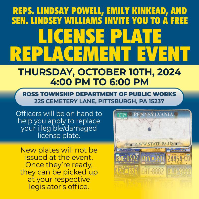 Free License Plate Replacement Event - October 2024