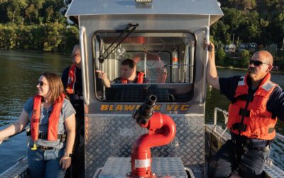 Senator Lindsey Williams and Blawnox VFC Celebrate Fire Rescue Boat Williams with Allegheny River Tour