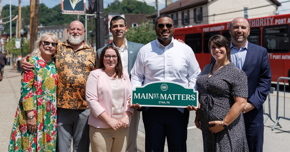 Shapiro-Davis Administration Celebrates Continued Investments in Pennsylvania's Downtowns and Main Streets, Highlights Investment to Support Small Businesses in Etna